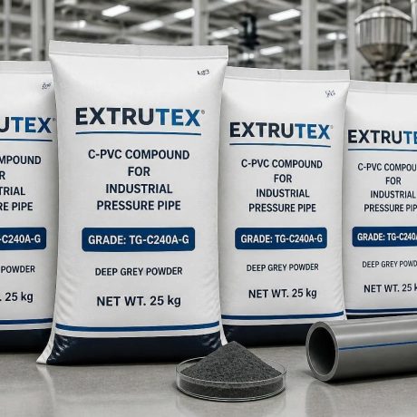 EXTRUTEX C-PVC Compound for Industrial Pressure Pipe Grade: TG-C240A-G — Deep Grey Powder