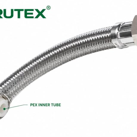 PEX hose with stainless steel braid DN12