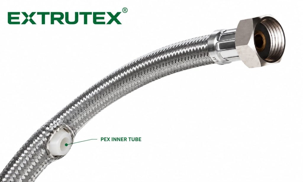 PEX hose with stainless steel braid DN12