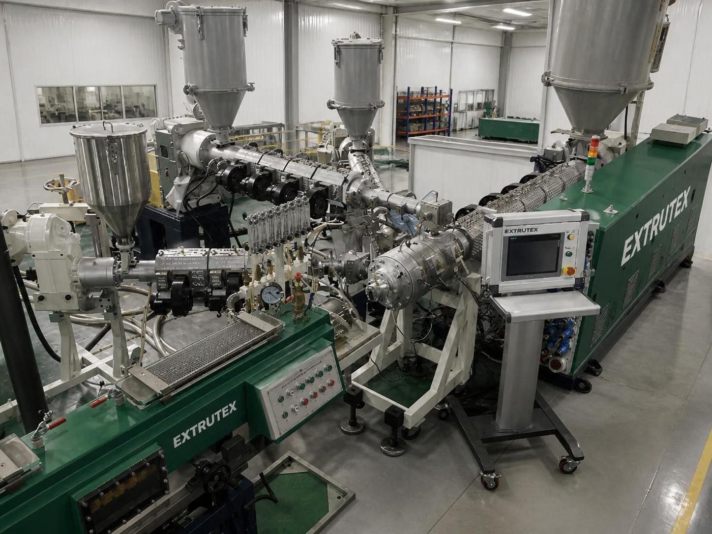 EXTRUTEX Optical Fiber Communication Microduct Bundle Pipe Extrusion Line