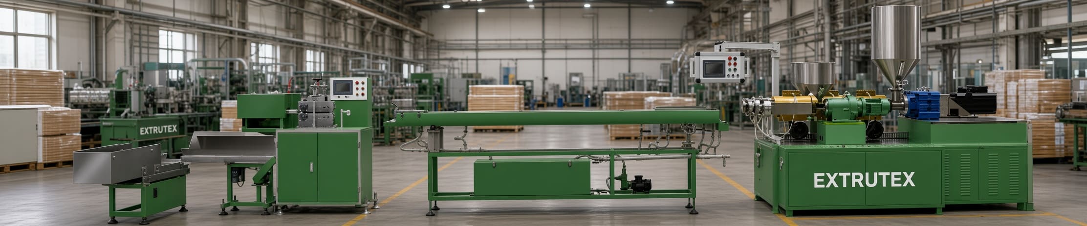 Full Servo Three Color Straw Extrusion line